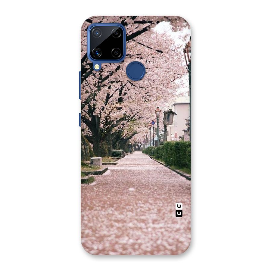 Street In Pink Flowers Back Case for Realme Narzo 30A
