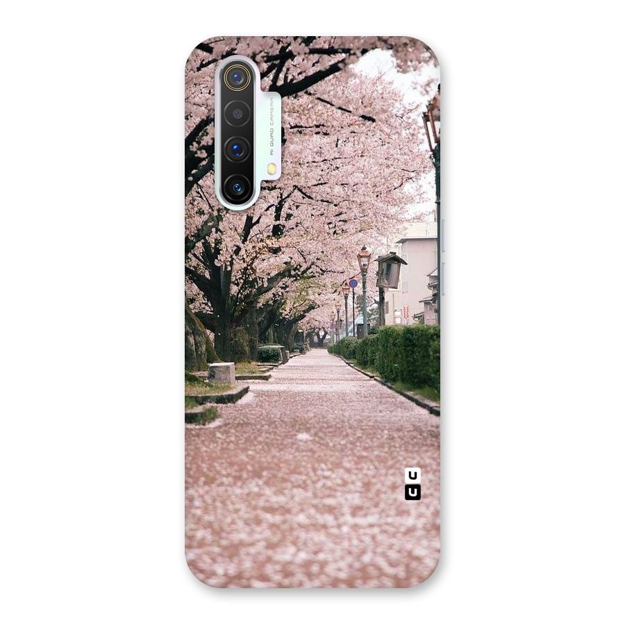 Street In Pink Flowers Back Case for Realme X3 SuperZoom
