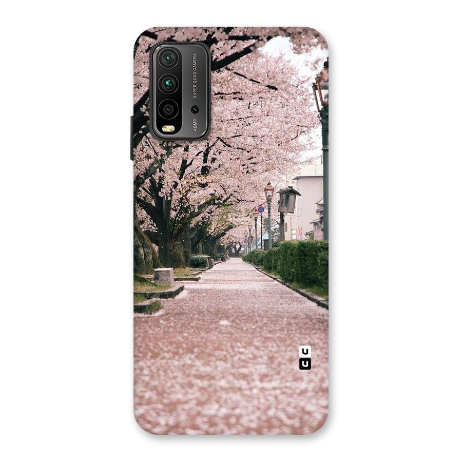Street In Pink Flowers Back Case for Redmi 9 Power