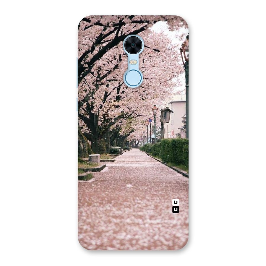 Street In Pink Flowers Back Case for Redmi Note 5