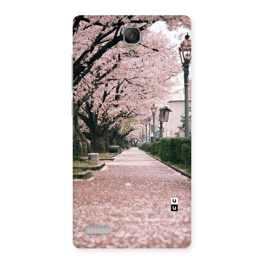 Street In Pink Flowers Back Case for Redmi Note Prime