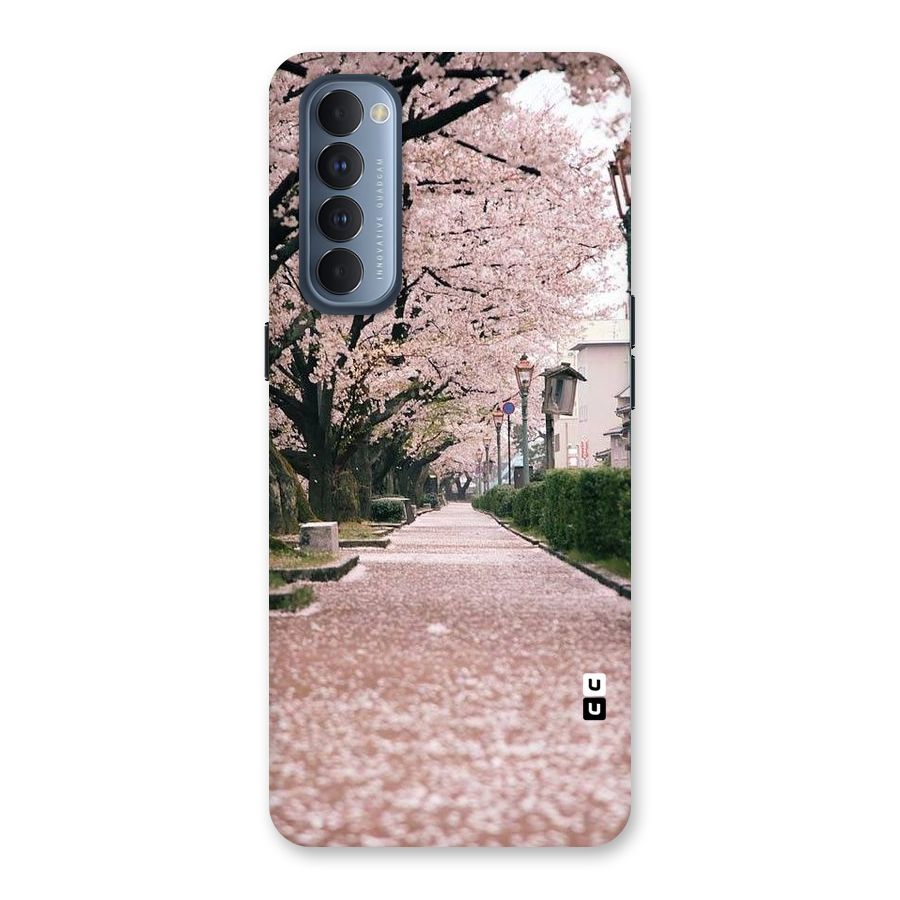 Street In Pink Flowers Back Case for Reno4 Pro