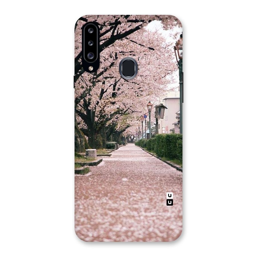 Street In Pink Flowers Back Case for Samsung Galaxy A20s