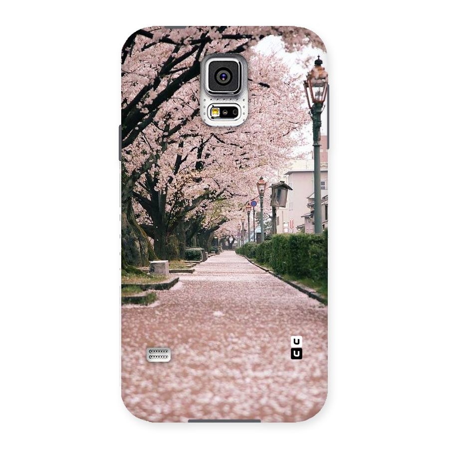 Street In Pink Flowers Back Case for Samsung Galaxy S5