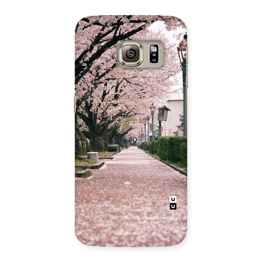 Street In Pink Flowers Back Case for Samsung Galaxy S6 Edge