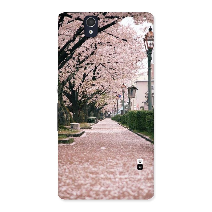 Street In Pink Flowers Back Case for Sony Xperia Z