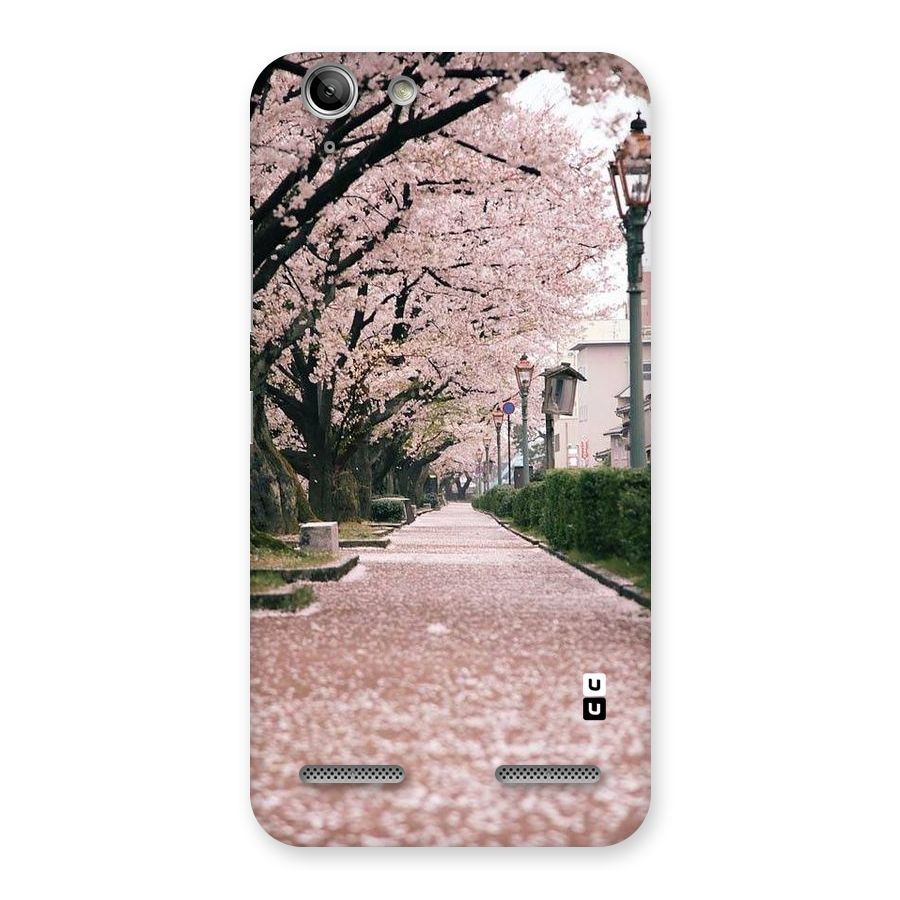 Street In Pink Flowers Back Case for Vibe K5