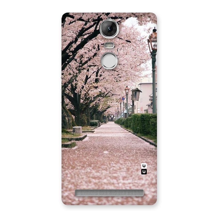 Street In Pink Flowers Back Case for Vibe K5 Note