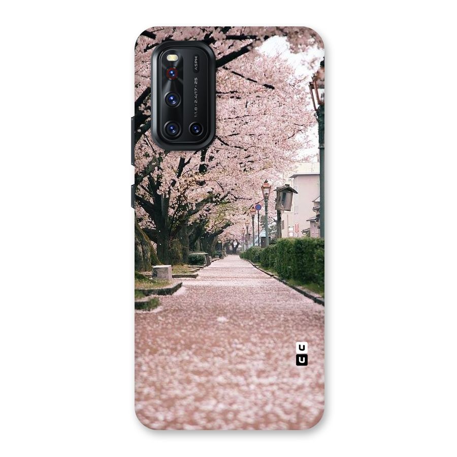 Street In Pink Flowers Back Case for Vivo V19