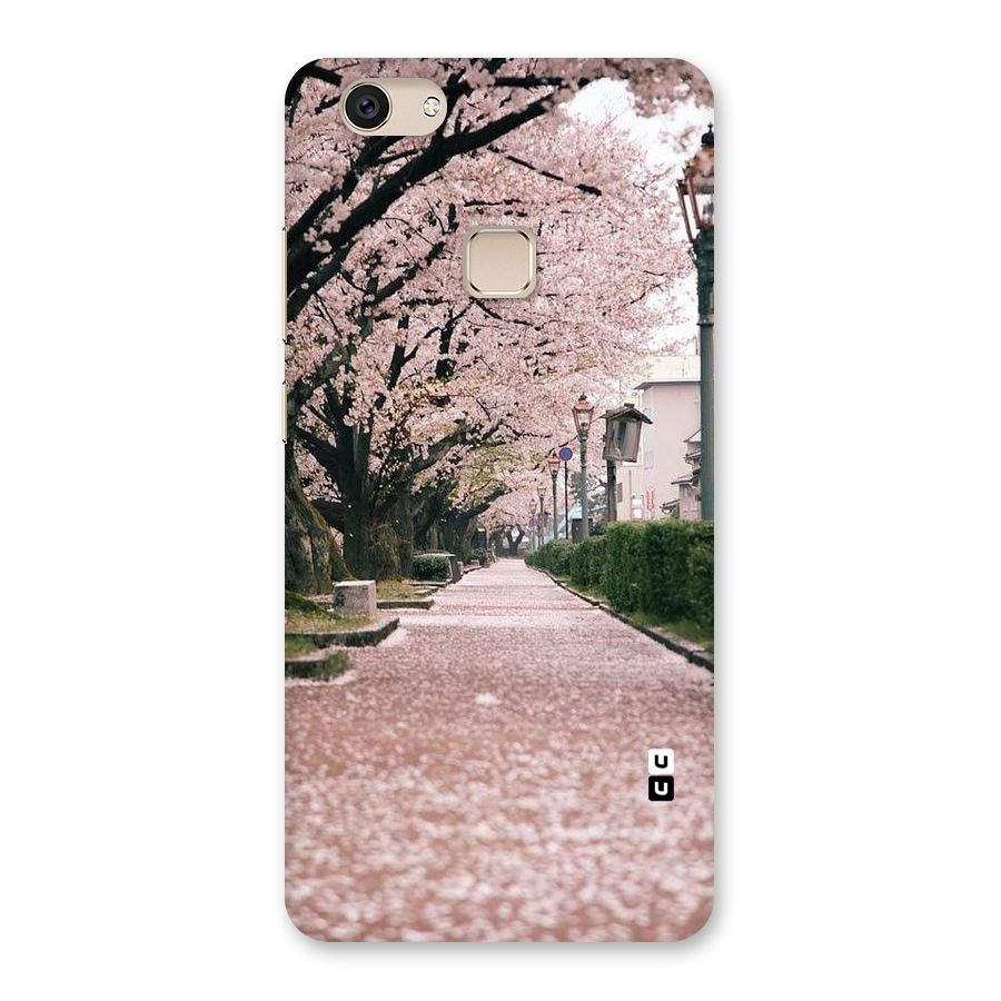 Street In Pink Flowers Back Case for Vivo V7