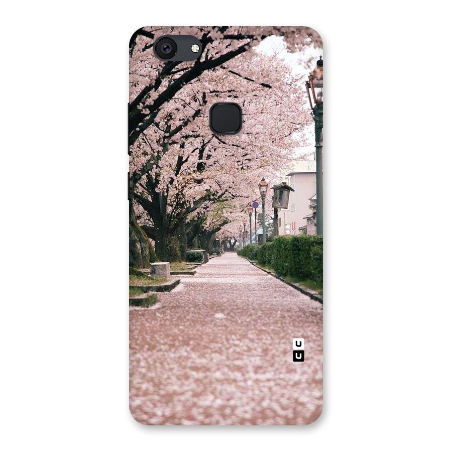 Street In Pink Flowers Back Case for Vivo V7 Plus