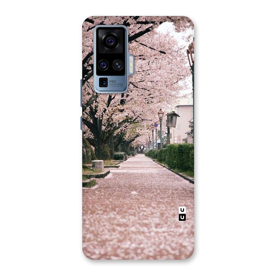 Street In Pink Flowers Back Case for Vivo X50 Pro
