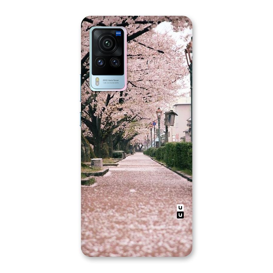 Street In Pink Flowers Back Case for Vivo X60 Pro