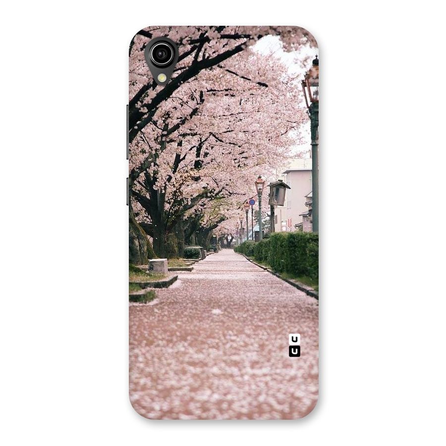 Street In Pink Flowers Back Case for Vivo Y90