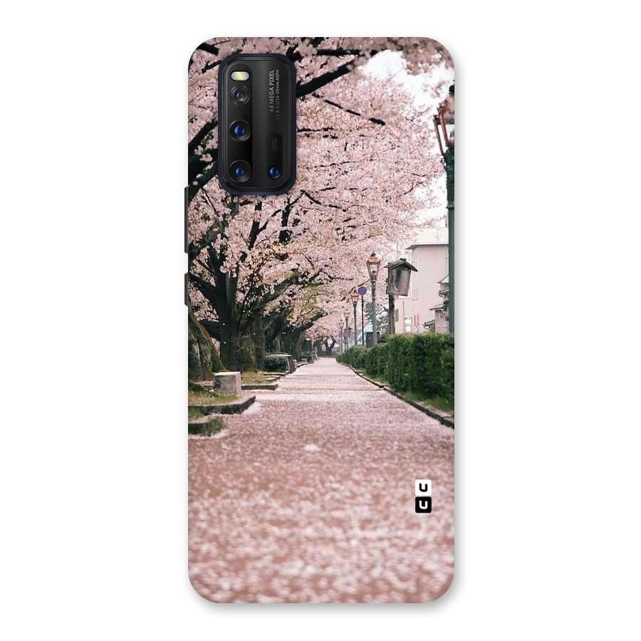 Street In Pink Flowers Back Case for Vivo iQOO 3