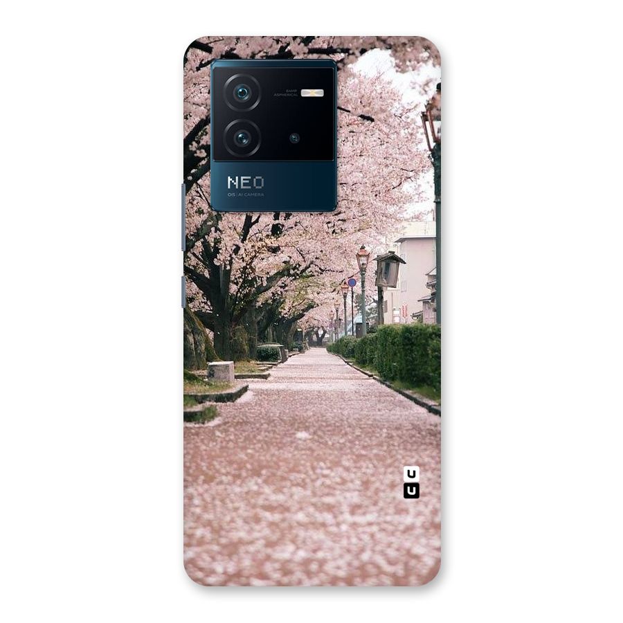 Street In Pink Flowers Back Case for Vivo iQOO Neo 6 5G