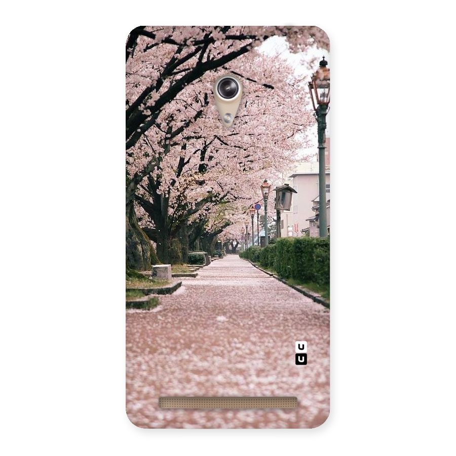 Street In Pink Flowers Back Case for Zenfone 6