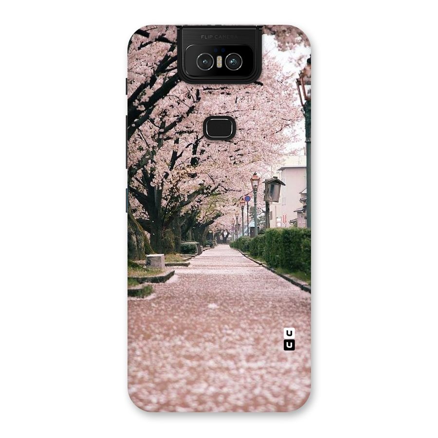Street In Pink Flowers Back Case for Zenfone 6z