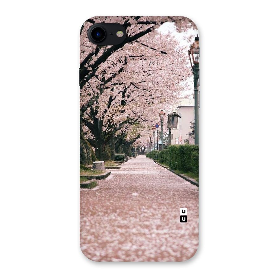 Street In Pink Flowers Back Case for iPhone SE 2020