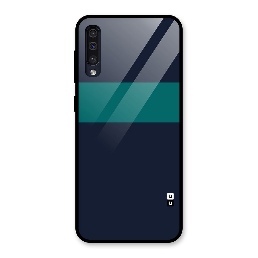 Stripe Block Glass Back Case for Galaxy A30s