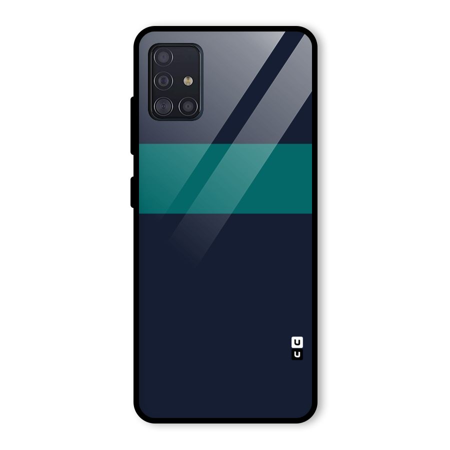 Stripe Block Glass Back Case for Galaxy A51