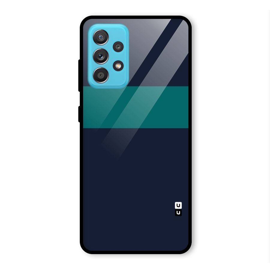 Stripe Block Glass Back Case for Galaxy A52