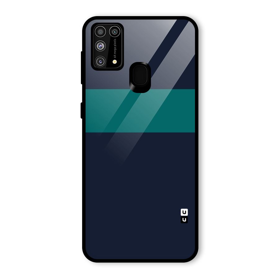 Stripe Block Glass Back Case for Galaxy F41