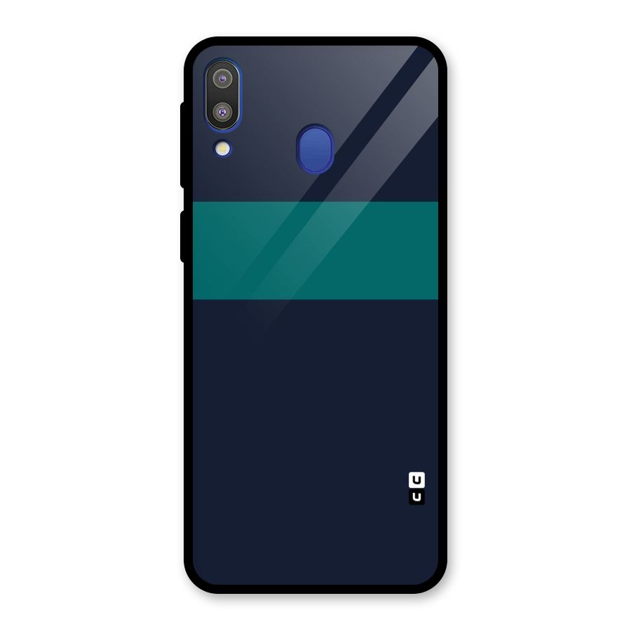 Stripe Block Glass Back Case for Galaxy M20