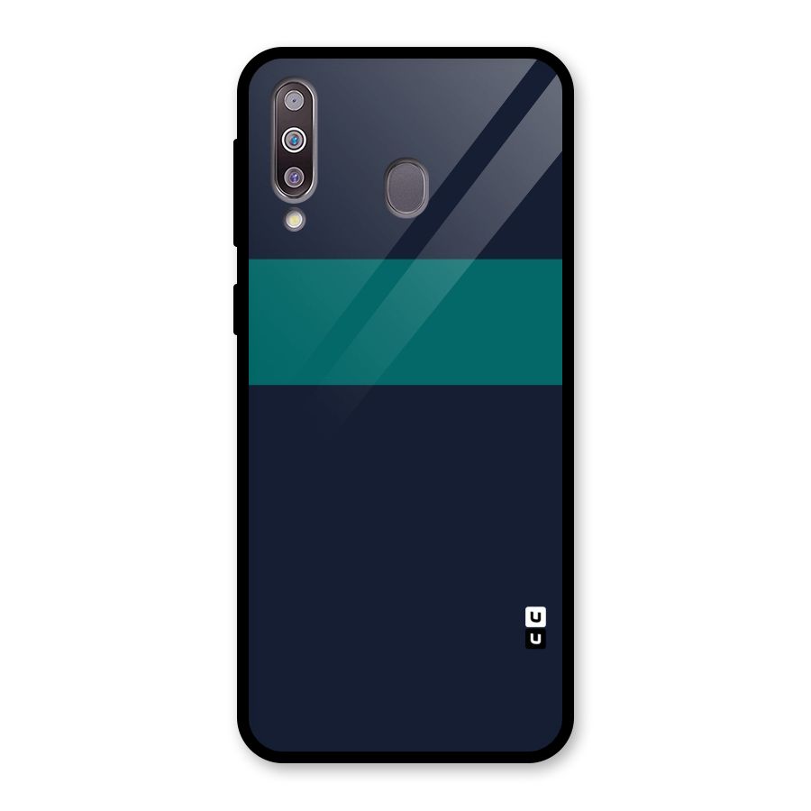 Stripe Block Glass Back Case for Galaxy M30