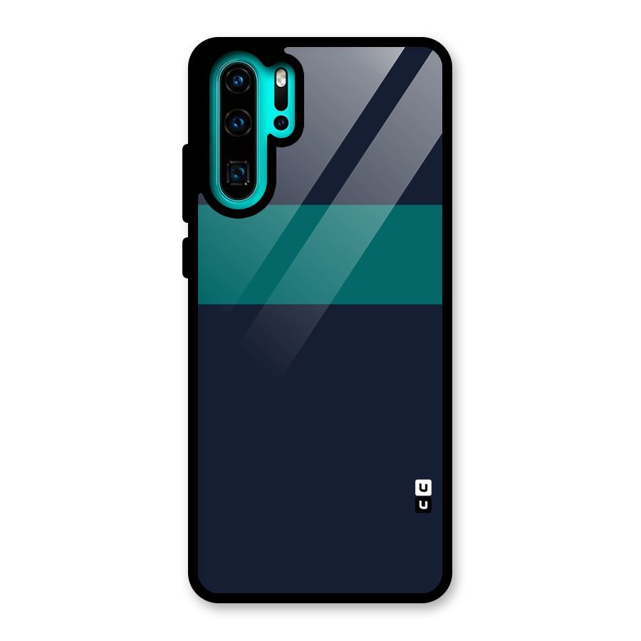 Stripe Block Glass Back Case for Huawei P30 Pro