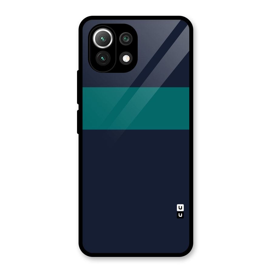 Stripe Block Glass Back Case for Mi 11 Lite