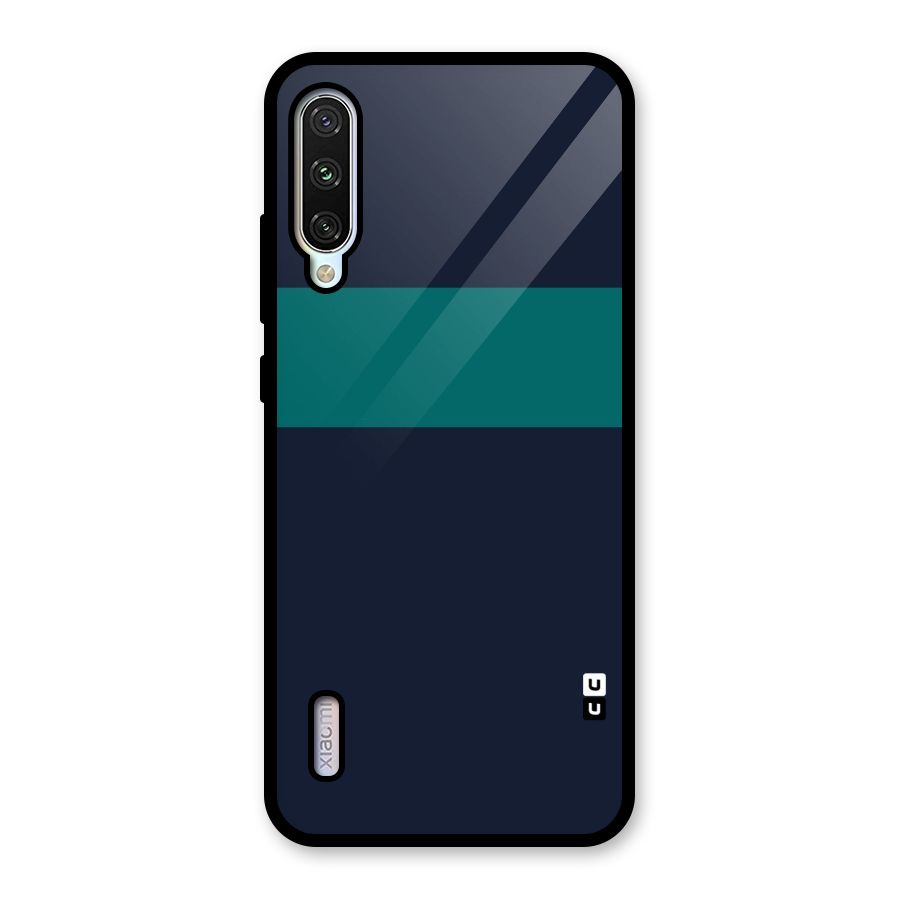Stripe Block Glass Back Case for Mi A3