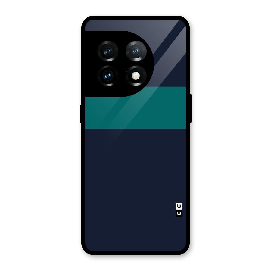 Stripe Block Glass Back Case for OnePlus 11