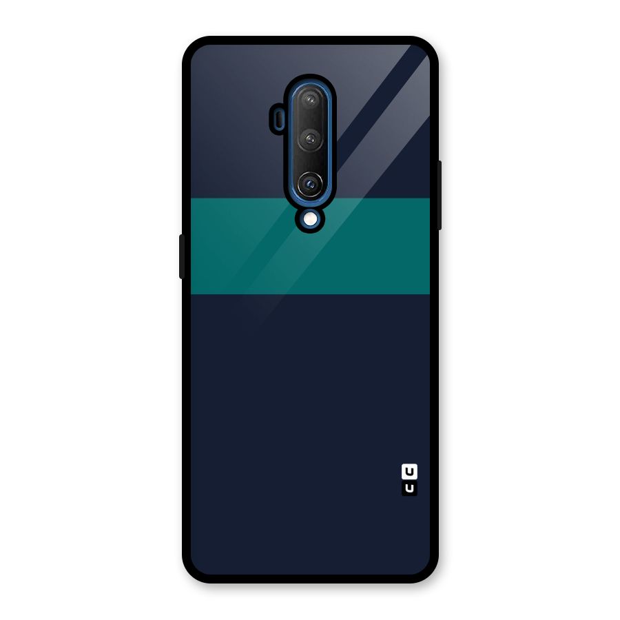 Stripe Block Glass Back Case for OnePlus 7T Pro