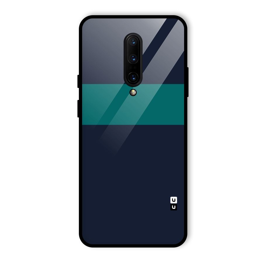 Stripe Block Glass Back Case for OnePlus 7 Pro