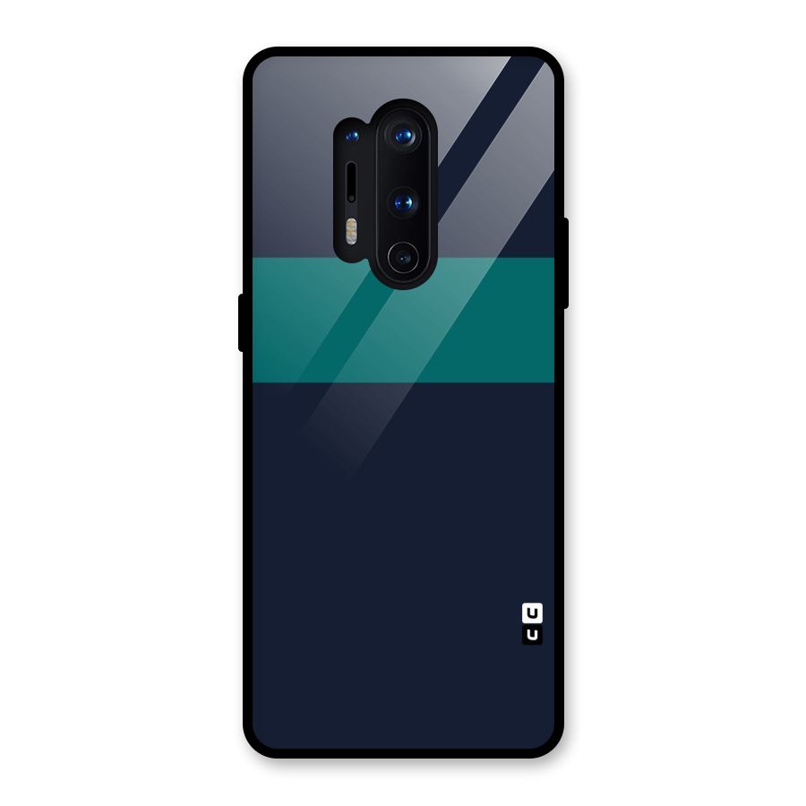 Stripe Block Glass Back Case for OnePlus 8 Pro