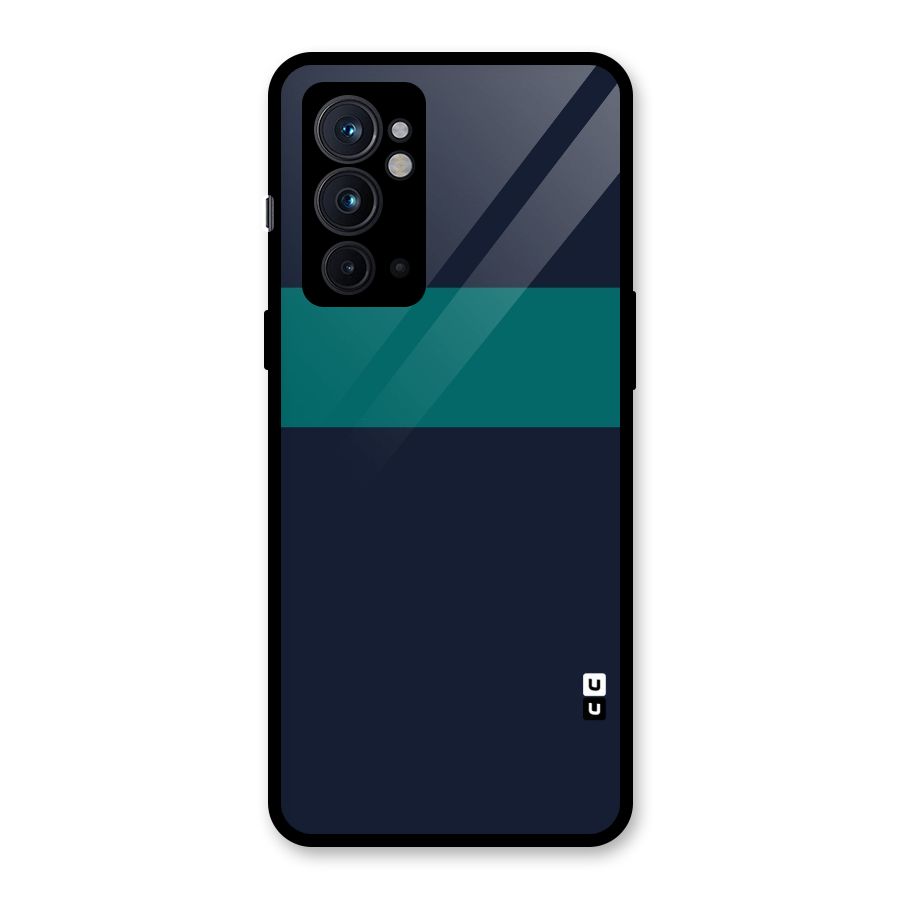 Stripe Block Glass Back Case for OnePlus 9RT 5G