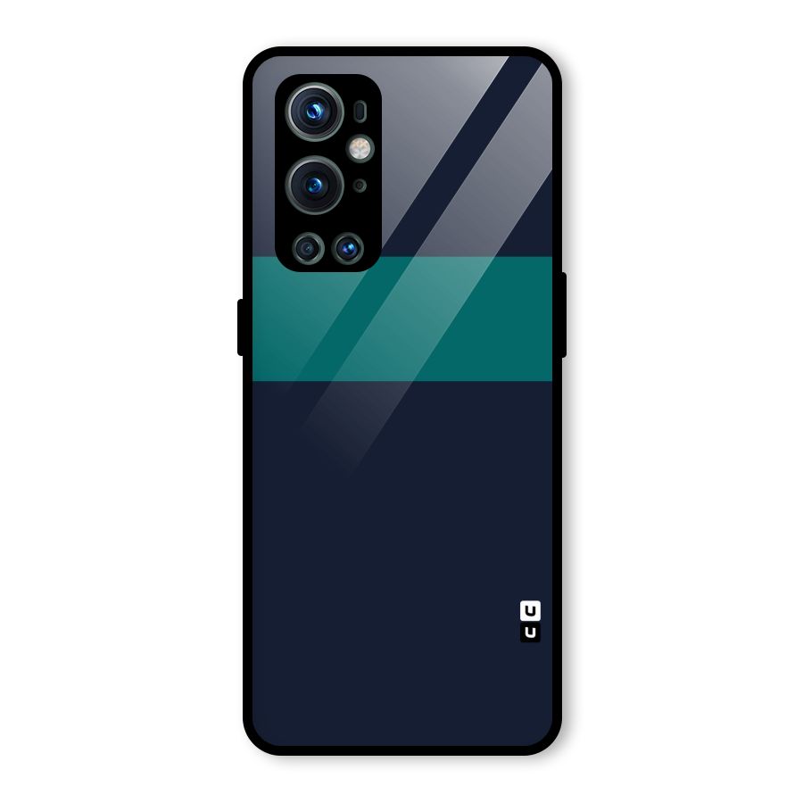 Stripe Block Glass Back Case for OnePlus 9 Pro
