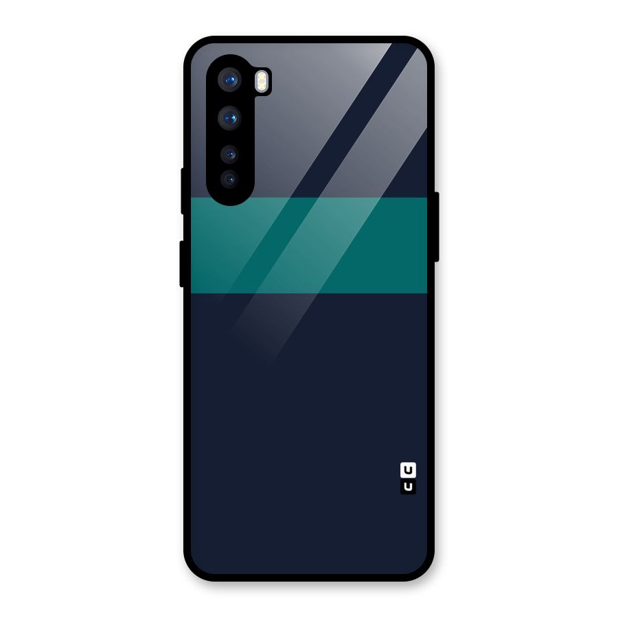 Stripe Block Glass Back Case for OnePlus Nord