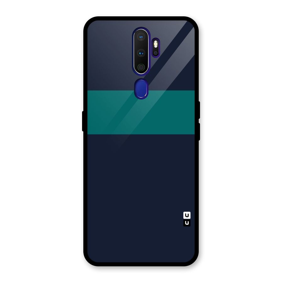 Stripe Block Glass Back Case for Oppo A9 (2020)