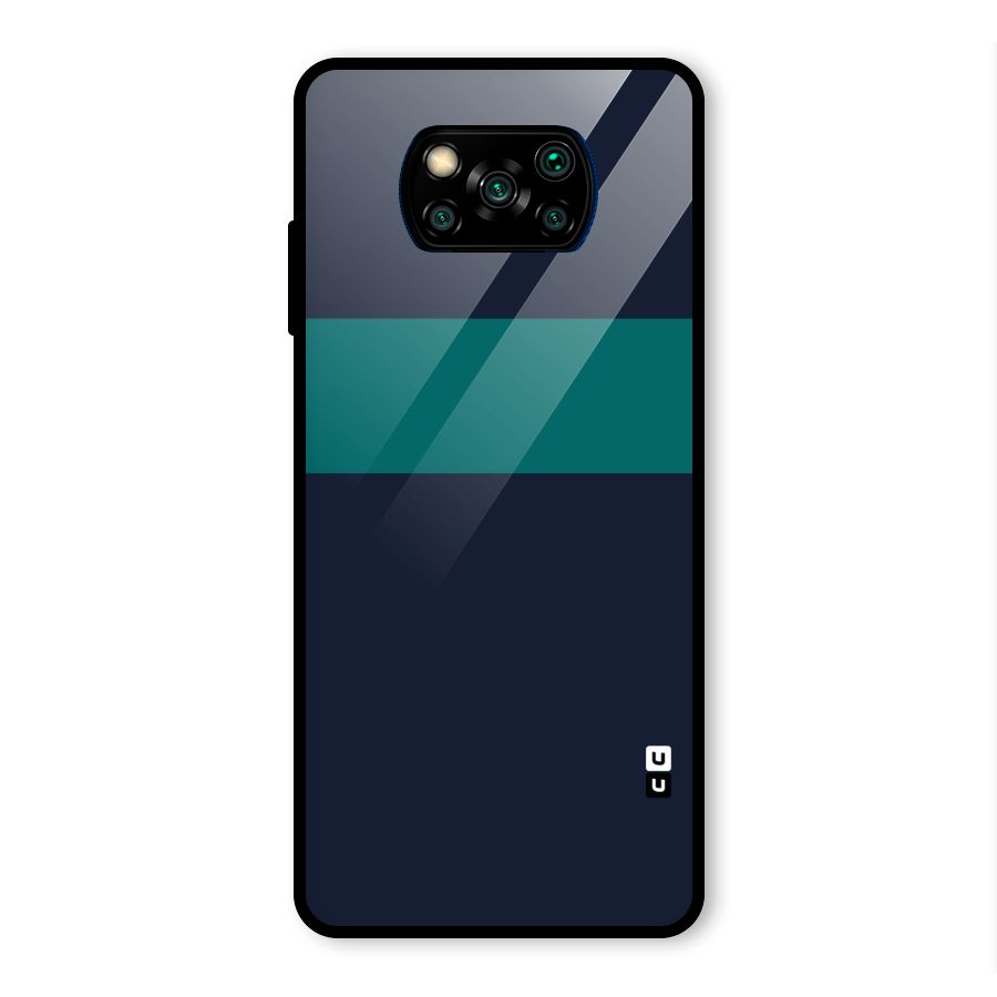 Stripe Block Glass Back Case for Poco X3 Pro