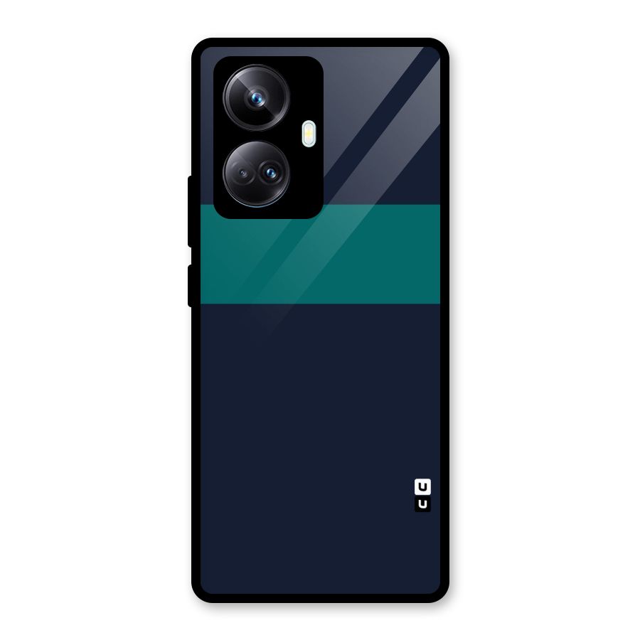 Stripe Block Glass Back Case for Realme 10 Pro Plus