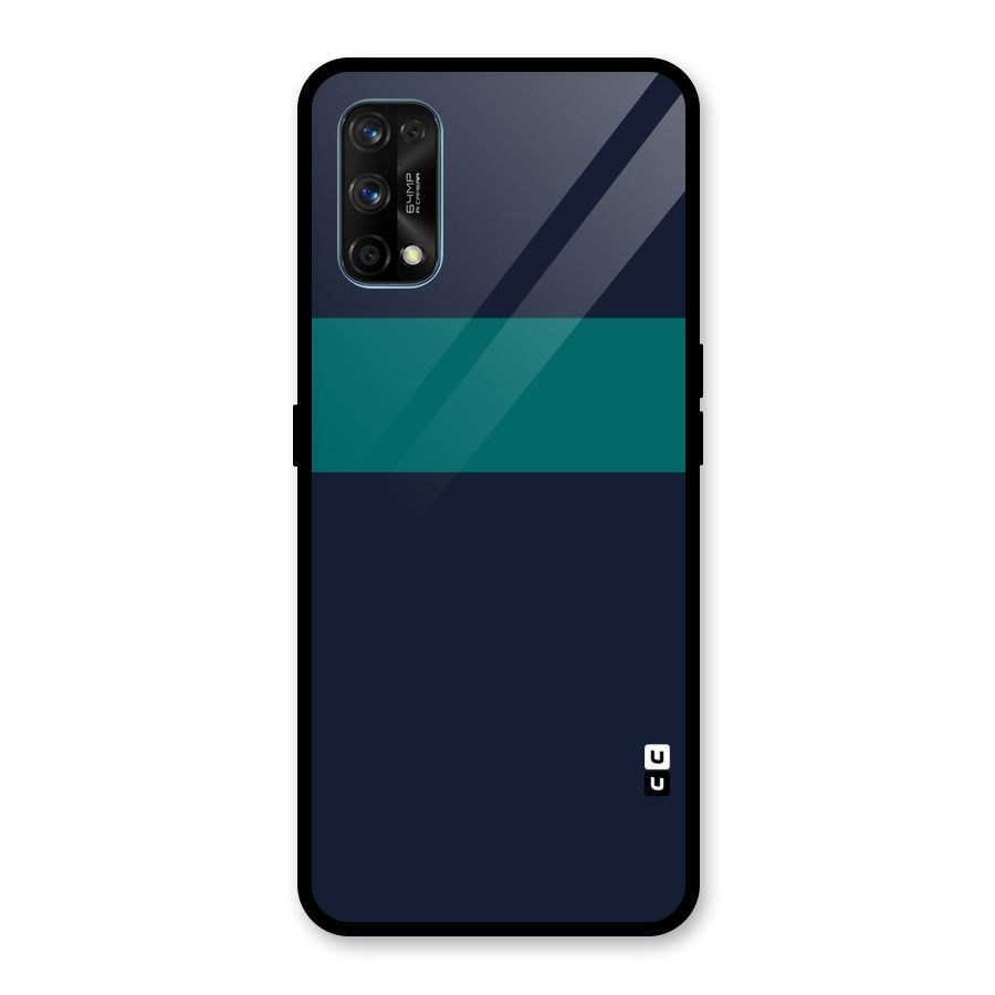 Stripe Block Glass Back Case for Realme 7 Pro