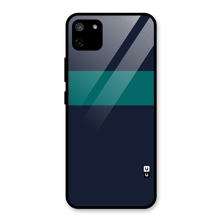 Stripe Block Glass Back Case for Realme C11