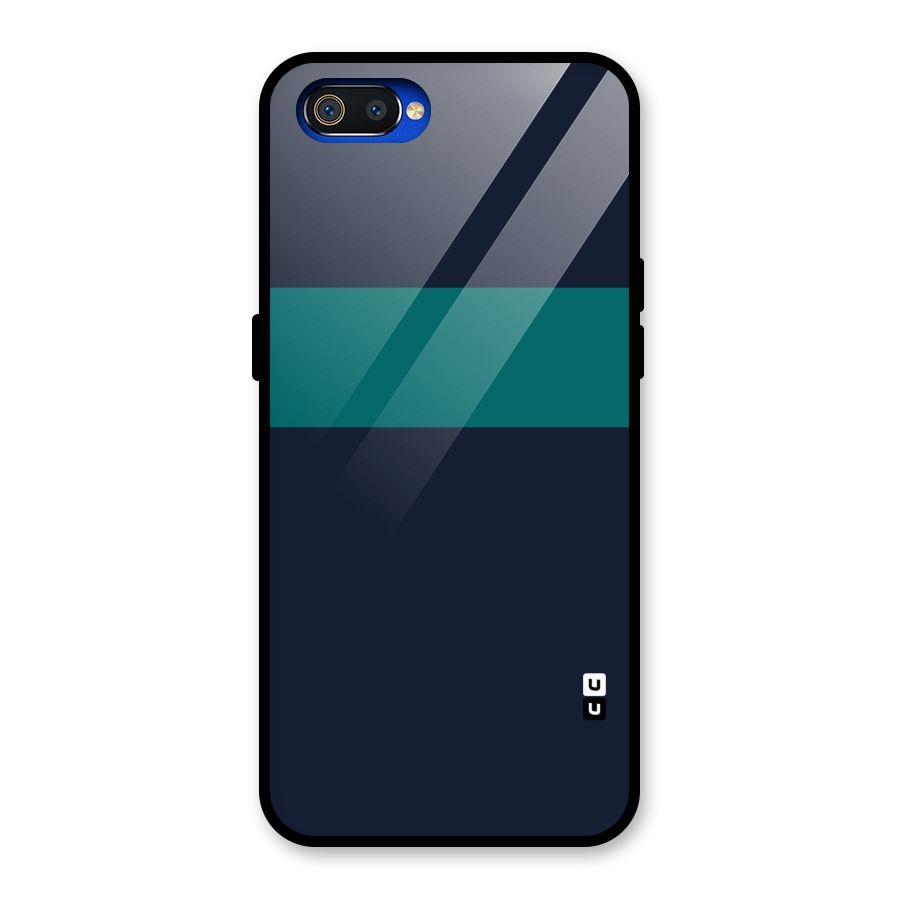 Stripe Block Glass Back Case for Realme C2