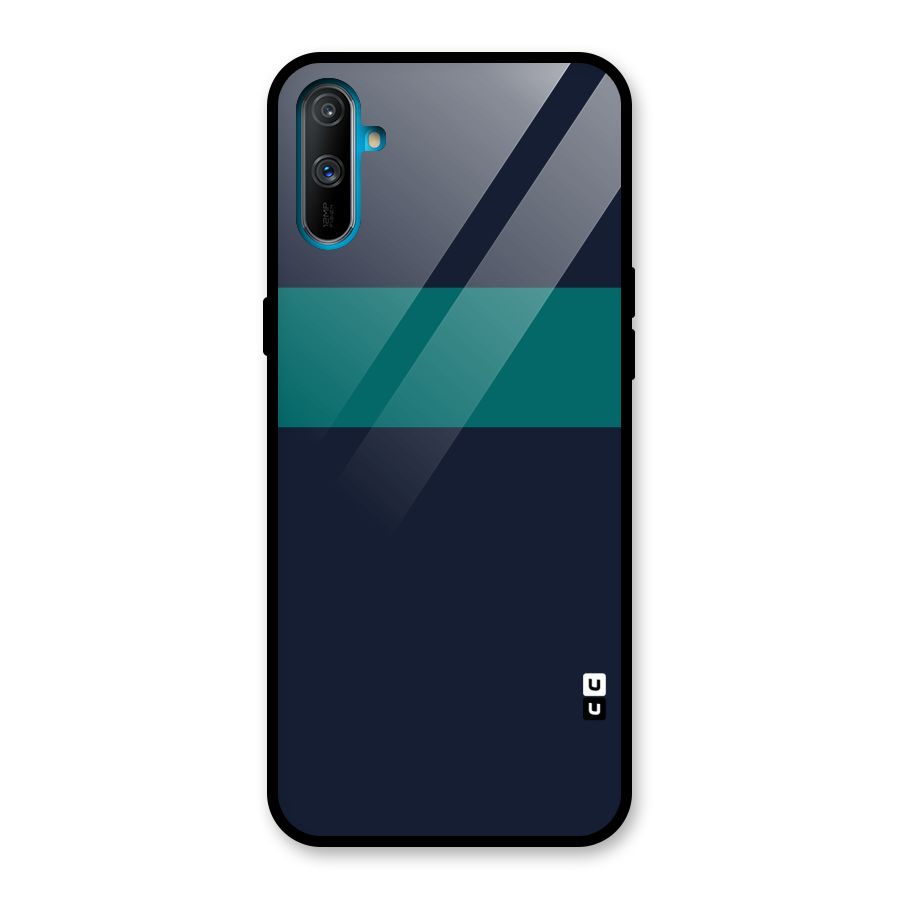 Stripe Block Glass Back Case for Realme C3