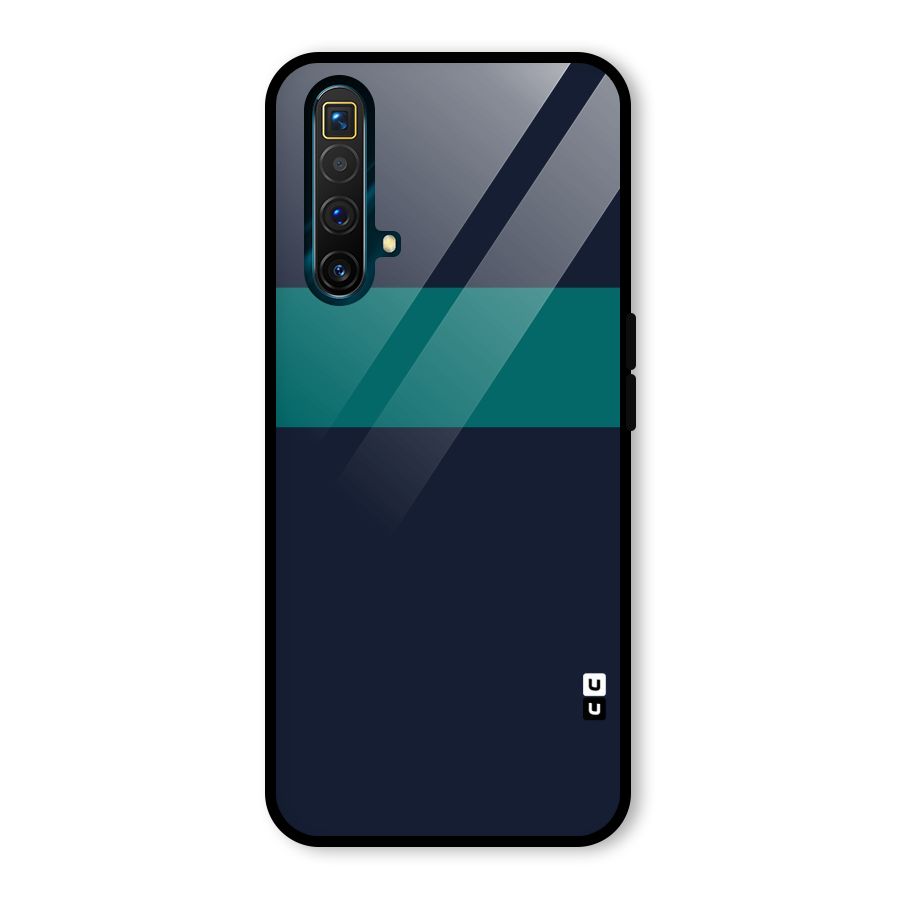 Stripe Block Glass Back Case for Realme X3