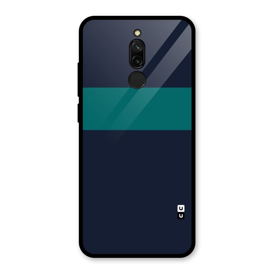Stripe Block Glass Back Case for Redmi 8