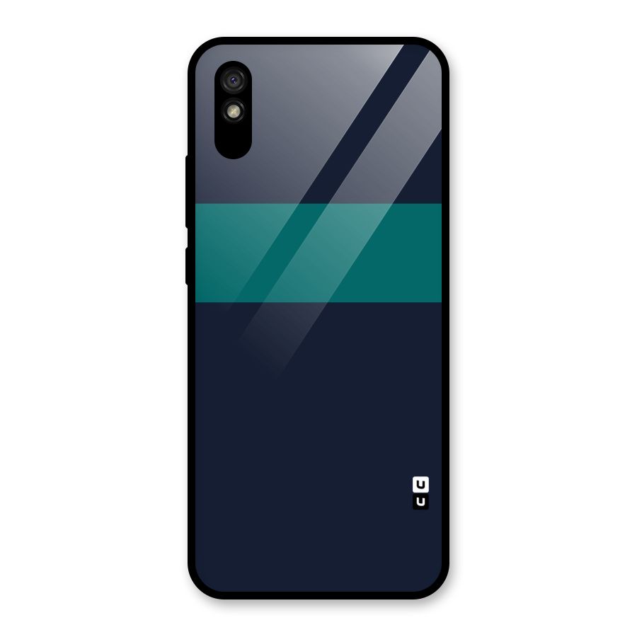 Stripe Block Glass Back Case for Redmi 9i