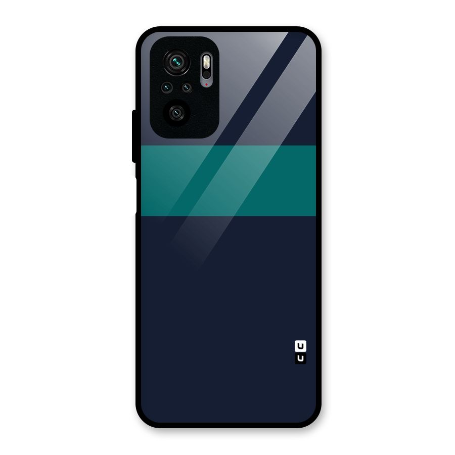 Stripe Block Glass Back Case for Redmi Note 10S